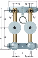 Show products in category Unterputz-Ventil-Garnitur  für 2 Messkapseln Koax Picture for category Unterputz-Ventil-Garnitur  für 2 Messkapseln Koax
