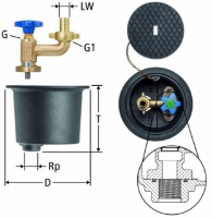 Show products in category Gartenventil  mit Einbaugarnitur, ohne Rohrbelüfter HB Picture for category Gartenventil  mit Einbaugarnitur, ohne Rohrbelüfter HB