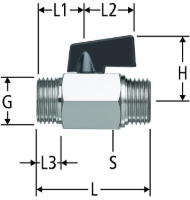 Show details for Nussbaum 26025 Mini-Kugelhahn mit Aussengewinde, Grösse: ¼, Art.Nr. 26025.52 Picture of Nussbaum 26025 Mini-Kugelhahn mit Aussengewinde, Grösse: ¼, Art.Nr. 26025.52