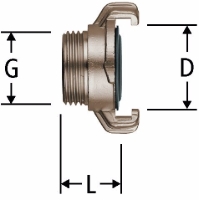 Show details for Nussbaum 42041 Bajonettkupplung Geka plus mit Aussengewinde, Grösse: ¾, Art.Nr. 42041.05 Picture of Nussbaum 42041 Bajonettkupplung Geka plus mit Aussengewinde, Grösse: ¾, Art.Nr. 42041.05