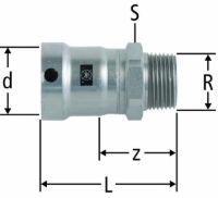 Show products in category Nussbaum Optifitt-Press-Übergang mit Aussengewinde Picture for category Nussbaum Optifitt-Press-Übergang mit Aussengewinde