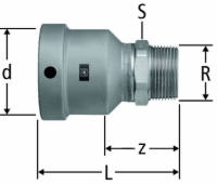 Show products in category Nussbaum Optifitt-Press-Übergang auf Siederohre, mit Aussengewinde Picture for category Nussbaum Optifitt-Press-Übergang auf Siederohre, mit Aussengewinde