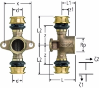 Show products in category Nussbaum Optiflex-Flowpress-Anschluss-T-Stück mit Wandflansch Picture for category Nussbaum Optiflex-Flowpress-Anschluss-T-Stück mit Wandflansch