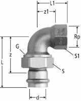 Show details for Nussbaum  80047 Optipress-Aquaplus-Winkelverschraubung mit Innengewinde, Grösse: 18 x ½, Art.Nr. 80047.23 Picture of Nussbaum  80047 Optipress-Aquaplus-Winkelverschraubung mit Innengewinde, Grösse: 18 x ½, Art.Nr. 80047.23