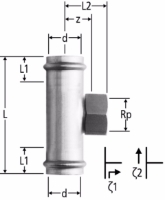 Show details for Nussbaum  80019 Optipress-Aquaplus-T-Stück mit Schiebemuffe und Innengewinde, Grösse: 54 x 2 x 54, Art.Nr. 80019.28 Picture of Nussbaum  80019 Optipress-Aquaplus-T-Stück mit Schiebemuffe und Innengewinde, Grösse: 54 x 2 x 54, Art.Nr. 80019.28