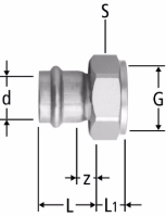 Zeige Details für Nussbaum  88076 Optipress-Gaz-Anschlussverschraubung flachdichtend, Grösse: 22 x 1, Art.Nr. 88076.24 Bild von Nussbaum  88076 Optipress-Gaz-Anschlussverschraubung flachdichtend, Grösse: 22 x 1, Art.Nr. 88076.24