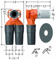 Zeige Details für Nussbaum  85109 Optiflex-Profix-Doppeldose mit Abdichtungsverlängerung, Grösse: ½ x 16 x 16, Art.Nr. 85109.21 Bild von Nussbaum  85109 Optiflex-Profix-Doppeldose mit Abdichtungsverlängerung, Grösse: ½ x 16 x 16, Art.Nr. 85109.21