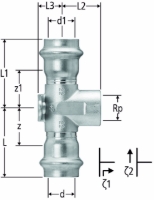 Show details for Nussbaum  80158 Optipress-Aquaplus-Anschluss-T-Stück mit Wandflansch, Grösse: 15 x ½ x 15, Art.Nr. 80158.22 Picture of Nussbaum  80158 Optipress-Aquaplus-Anschluss-T-Stück mit Wandflansch, Grösse: 15 x ½ x 15, Art.Nr. 80158.22