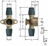 Show details for Nussbaum  85120 Optiflex-Profix-Anschluss-T-Stück mit Wandflansch, Grösse: 16 x ½ x 16, Art.Nr. 85120.21 Picture of Nussbaum  85120 Optiflex-Profix-Anschluss-T-Stück mit Wandflansch, Grösse: 16 x ½ x 16, Art.Nr. 85120.21