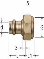 Zeige Details für Nussbaum  92020 Optipress-Aquaplus-Anschlussverschraubung mit Pressmuffe, Grösse: 54 x 2¾, Art.Nr. 92020.38 Bild von Nussbaum  92020 Optipress-Aquaplus-Anschlussverschraubung mit Pressmuffe, Grösse: 54 x 2¾, Art.Nr. 92020.38