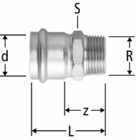 Zeige Details für Nussbaum  80035 Optipress-Aquaplus-Übergang mit Aussengewinde, Grösse: 54 x 2, Art.Nr. 80035.34 Bild von Nussbaum  80035 Optipress-Aquaplus-Übergang mit Aussengewinde, Grösse: 54 x 2, Art.Nr. 80035.34