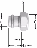 Zeige Details für Nussbaum  80048 Optipress-Aquaplus-Anschlussverschraubung mit Pressmuffe, Grösse: 42 x 2, Art.Nr. 80048.34 Bild von Nussbaum  80048 Optipress-Aquaplus-Anschlussverschraubung mit Pressmuffe, Grösse: 42 x 2, Art.Nr. 80048.34