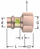 Zeige Details für Nussbaum  88074 Optipress-Gaz-Anschlussverschraubung konischdichtend, Grösse: 28 x 1⅜, Art.Nr. 88074.25 Bild von Nussbaum  88074 Optipress-Gaz-Anschlussverschraubung konischdichtend, Grösse: 28 x 1⅜, Art.Nr. 88074.25