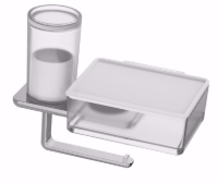 Show details for Bodenschatz - Papierhalter mit Hygienebox LIV, Mattglas und , Art.Nr. :  BA58VC414 Picture of Bodenschatz - Papierhalter mit Hygienebox LIV, Mattglas und , Art.Nr. :  BA58VC414