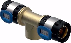 Picture of Geberit FlowFit T-Stück mit Innengewinde d25mm, Rp3/4", d1 25mm, Art.Nr. :620.162.00.1