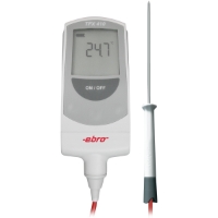 Show details for Ebro Electronic TFX 410 Thermometer mit Einstichfühler NL120/3mm, -50°C/+300°C, an Handgriff an 60cm Silikonkabel, Kabel fix mit Gehäuse verbunden, Art.Nr. : 1340-5410 Picture of Ebro Electronic TFX 410 Thermometer mit Einstichfühler NL120/3mm, -50°C/+300°C, an Handgriff an 60cm Silikonkabel, Kabel fix mit Gehäuse verbunden, Art.Nr. : 1340-5410