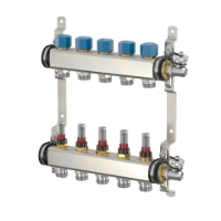 Show products in category SIMPLEX Manifold Stainless steel Manifold Heizkreisverteiler mit Durchflussmengenanzeiger für Flächentemperierung Picture for category SIMPLEX Manifold Stainless steel Manifold Heizkreisverteiler mit Durchflussmengenanzeiger für Flächentemperierung