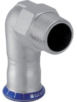 Show products in category Geberit Mapress Edelstahl Übergangswinkel 90° mit Aussengewinde Picture for category Geberit Mapress Edelstahl Übergangswinkel 90° mit Aussengewinde