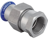 Show products in category Geberit Mapress Edelstahl Übergangsverschraubung mit Innengewinde, Überwurfmutter aus CrNi-Stahl Picture for category Geberit Mapress Edelstahl Übergangsverschraubung mit Innengewinde, Überwurfmutter aus CrNi-Stahl