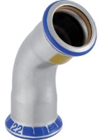 Show details for Geberit - Bogen 45° GEBERIT MAPRESS Gas Edelstahl Rostfrei 1.4401 Pressindikator, d mm: 54, L cm: 6.2, Z cm: 2.7, Art.Nr. : 34195 Picture of Geberit - Bogen 45° GEBERIT MAPRESS Gas Edelstahl Rostfrei 1.4401 Pressindikator, d mm: 54, L cm: 6.2, Z cm: 2.7, Art.Nr. : 34195