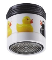 Show details for NEOPERL FANTASY Strahlregler "Duck", 1 Stück, M22x1 / M24x1, EK: F, A = ~ 13.5 - 15 l/min., Art.Nr. : 10966298 (10 9662 98) Picture of NEOPERL FANTASY Strahlregler "Duck", 1 Stück, M22x1 / M24x1, EK: F, A = ~ 13.5 - 15 l/min., Art.Nr. : 10966298 (10 9662 98)