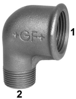 Show products in category +GF+ 92 Winkel 90°, Aussengewinde reduziert, ISO/EN A4 Picture for category +GF+ 92 Winkel 90°, Aussengewinde reduziert, ISO/EN A4
