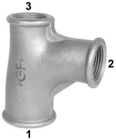 Show products in category +GF+ 131 Bogen-T-Stück, Abzweig u. Durchgang egal od. reduziert, ISO/EN E1 Picture for category +GF+ 131 Bogen-T-Stück, Abzweig u. Durchgang egal od. reduziert, ISO/EN E1