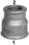 Show details for +GF+ 240 Muffe, reduziert, ISO/EN M2, Dim. (1-2): 3/4" ‑ 1/2", Art.Nr.: 771240222 Picture of +GF+ 240 Muffe, reduziert, ISO/EN M2, Dim. (1-2): 3/4" ‑ 1/2", Art.Nr.: 771240222