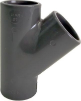 Show details for +GF+ T 45° egal PVC-U metrisch, Grösse: 110, Art.Nr.: 721250114 Picture of +GF+ T 45° egal PVC-U metrisch, Grösse: 110, Art.Nr.: 721250114