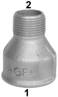 Show details for +GF+ 246 Muffe, reduziert, ISO/EN M4, Dim. (1-2): 11/2" ‑ 1", Art.Nr.: 771246227 Picture of +GF+ 246 Muffe, reduziert, ISO/EN M4, Dim. (1-2): 11/2" ‑ 1", Art.Nr.: 771246227