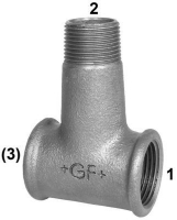 Show details for +GF+ 137 T-Stück für Verteilbatterie, Abzweig reduziert, Dim. (1-2): 11/4" ‑ 1", Art.Nr.: 770137217 Picture of +GF+ 137 T-Stück für Verteilbatterie, Abzweig reduziert, Dim. (1-2): 11/4" ‑ 1", Art.Nr.: 770137217