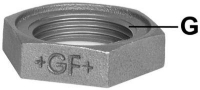 Show details for +GF+ 312 Gegenmutter mit Aussparung, ISO/EN P4, G...B ″: 1/4, Art.Nr.: 770312202 Picture of +GF+ 312 Gegenmutter mit Aussparung, ISO/EN P4, G...B ″: 1/4, Art.Nr.: 770312202
