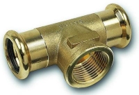 Show details for +GF+ PRESS-FIT Wasser T mit Gewindeabgang Siliziumbronze, d mm: 35, Art.Nr.: 767613209 Picture of +GF+ PRESS-FIT Wasser T mit Gewindeabgang Siliziumbronze, d mm: 35, Art.Nr.: 767613209
