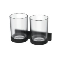 Show details for Bodenschatz - SIGNA Doppelglashalter schwarz matt mit Mattglas, Art.Nr. : BA59SM216 Picture of Bodenschatz - SIGNA Doppelglashalter schwarz matt mit Mattglas, Art.Nr. : BA59SM216