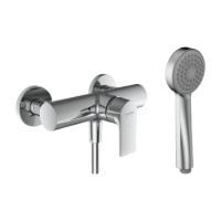 Show details for LAUFEN - CITYPLUS - Duschenmischer, Anschlussdistanz 153 mm, mit Verschraubungen, mit Kunststoffschlauch 1500 mm, mit Handbrause Stella 80 1F, Chrom, Art.Nr. :HF505350100000 Picture of LAUFEN - CITYPLUS - Duschenmischer, Anschlussdistanz 153 mm, mit Verschraubungen, mit Kunststoffschlauch 1500 mm, mit Handbrause Stella 80 1F, Chrom, Art.Nr. :HF505350100000