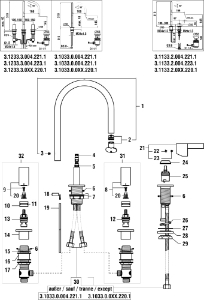 Bild von LAUFEN - DEKOR RING G3/4 ZU 3 LOCH MISCHER CHRO, Art.Nr. :WI452341100