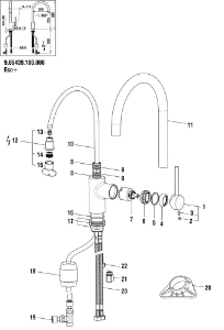 Bild von LAUFEN - T-ANSCHLUSS 3 ABGÄNGE G3/8 MESSING, Art.Nr. :WI528012000000