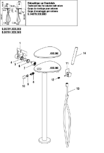 Bild von LAUFEN - HALTER ZU BRAUSE ZU SÄULEBADEMISCHE F428, Art.Nr. :WI529040428000