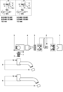 Bild von LAUFEN - WANDAUSLAUF 175MM ZU TWIN CHRO, Art.Nr. :WI534075100000