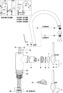 Bild von LAUFEN - AUSLAUF A225MM KÜCHEN TWINPLUS CHRO, Art.Nr. :WI534114100000