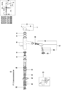 Bild von LAUFEN - AUSLAUF A225MM ZU KÜCHEN TWINPLUS F448, Art.Nr. :WI534143448000