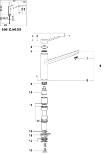 Bild von LAUFEN - AUSLAUF KÜCHEN 225MM SWISSTAP NEW F423, Art.Nr. :WI534151423000