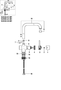 Bild von LAUFEN - AUSLAUF 225MM ZU KÜCHE TWIN F448, Art.Nr. :WI535060448000