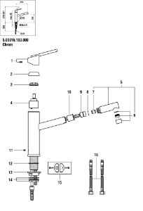 Bild von LAUFEN - HANDBRAUSE KÜCHENMISCHER SIMICHROM CHRO, Art.Nr. :WI539021100000