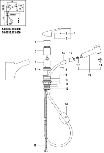 Bild von LAUFEN - AUSZUGBRAUSE CITYPRO CHRO, Art.Nr. :WI539036100000