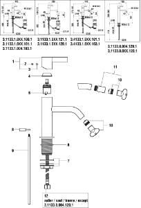 Bild von LAUFEN - SET GEL-LMD-SCH. M16.5X1 CACHÉ TT F462, Art.Nr. :WI559067462000