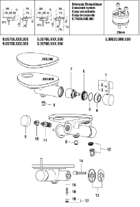 Bild von LAUFEN - UMSTELLKNOPF ZU WANDMISCHER-BAD F423, Art.Nr. :WI569026423