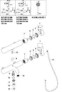 Bild von LAUFEN - UMSTELLKNOPF BADMISCHER F423, Art.Nr. :WI569031423
