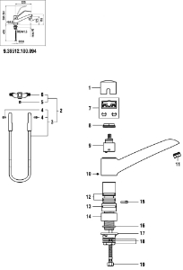 Bild von LAUFEN - HEBEL CLINIC GRAU KOMPLETT, Art.Nr. :WI570067005001