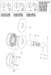 Bild von LAUFEN - HEBEL TWINPLUS SLIM d48 LAUFEN F462, Art.Nr. :WI570208462600